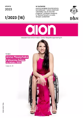 Okładka czasopisma z wizerunkiem dziewczyny na wózku
