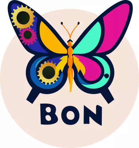 Logo with a butterfly